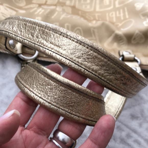 Gorgeous gold & purple Coach poppy leather trim - Picture 12 of 12